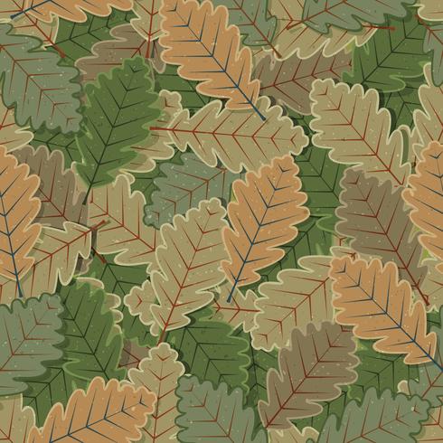 Seamless Oak Tree Leaves Background vector