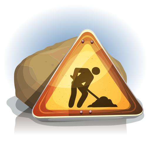 Men At Work Road Sign vector