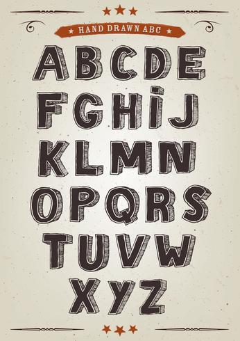 Hand Drawn Elegant Alphabet Set vector