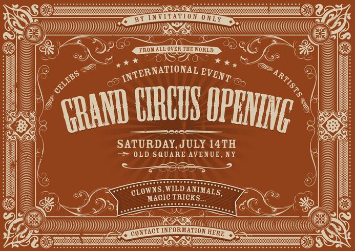 Vintage Horizontal Circus Background vector