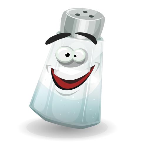 Happy Salt Shaker Character vector