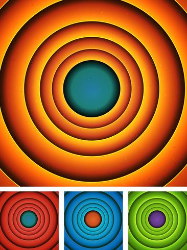 Abstract Cartoon Circles Background Set vector
