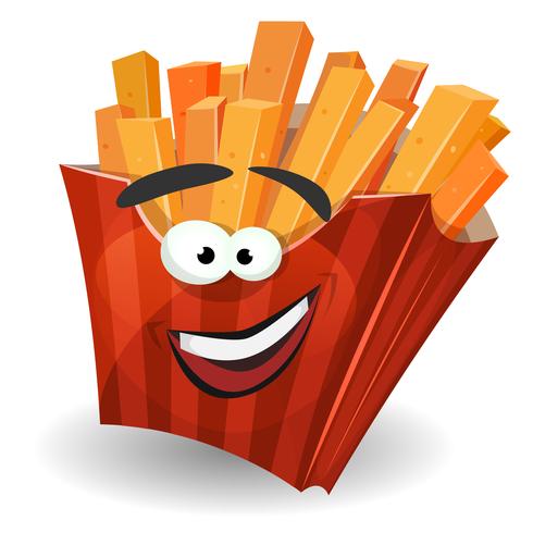 French Fries Mascot Character vector