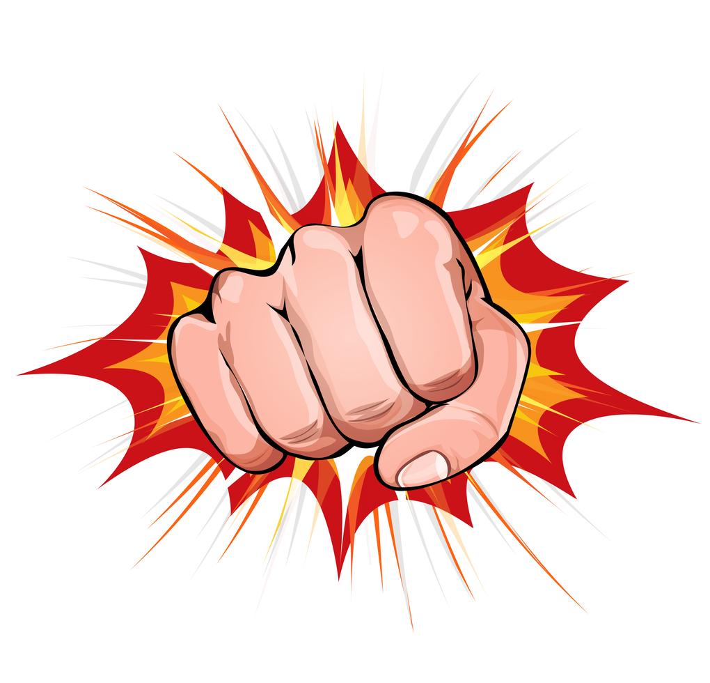 Power Fist On Blasting Background 265204 Vector Art at Vecteezy