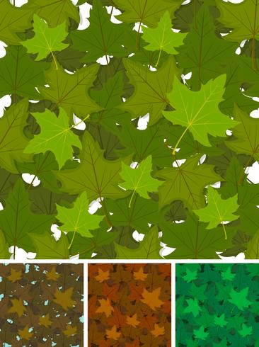 Seamless Maple Leaves Background Set vector