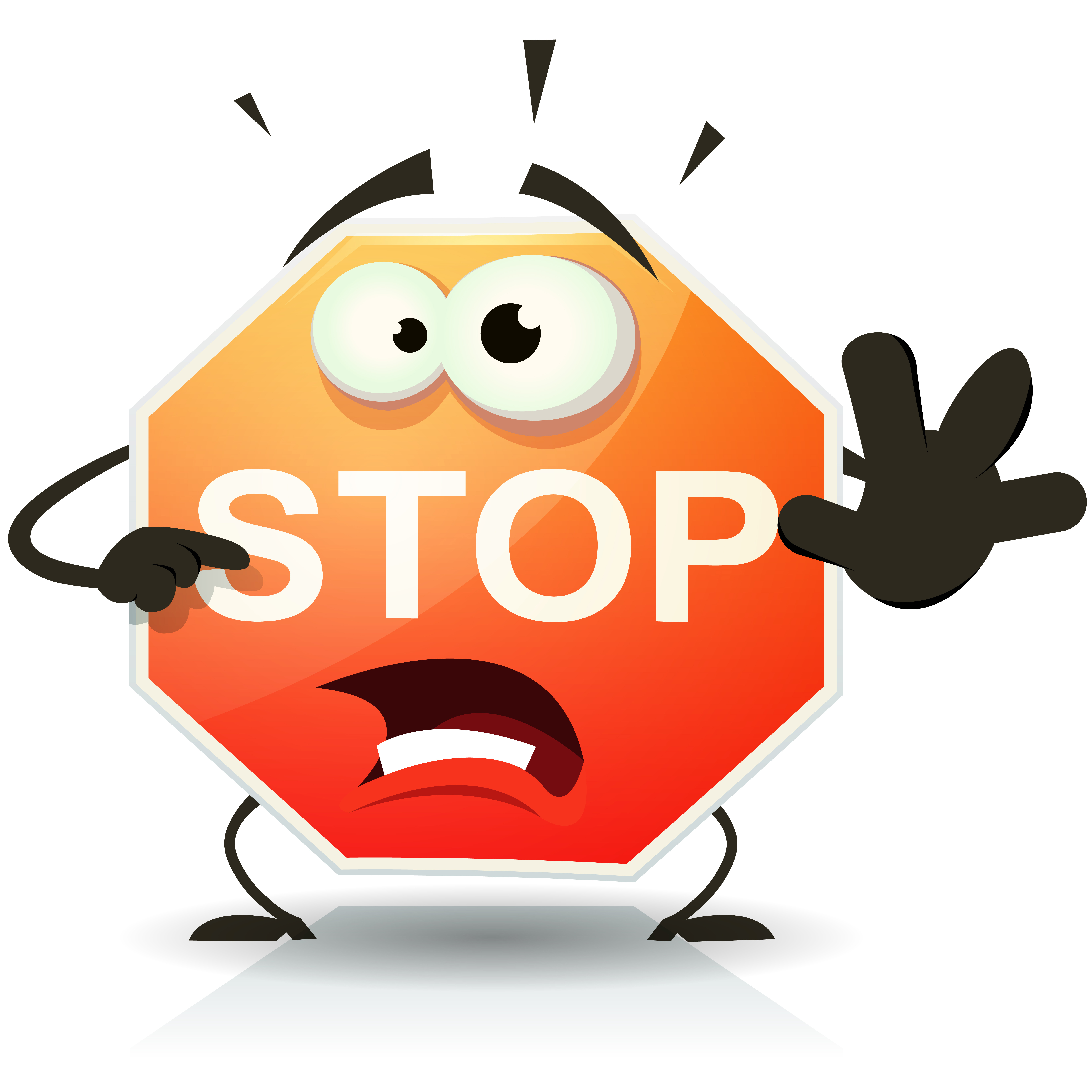 Download Stop Road Sign Icon Character 265224 Vector Art at Vecteezy