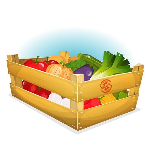 Basket Of Healthy Vegetables vector