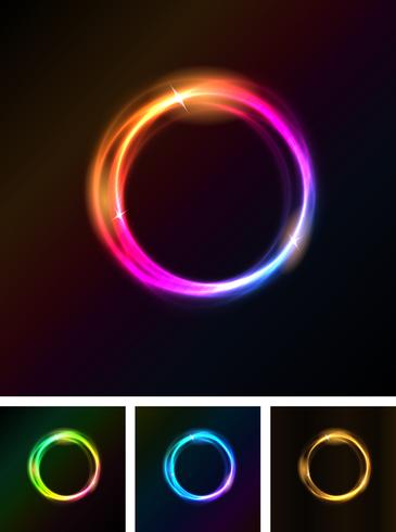 Abstract Shiny Light Circles vector