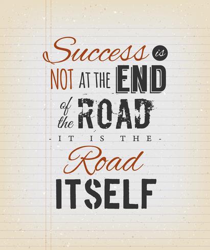 Inspirational Quote About Success On Vintage Background vector