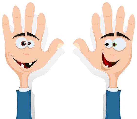 Right And Left Hands Up vector