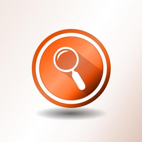 Search Engine Button In Flat Design vector