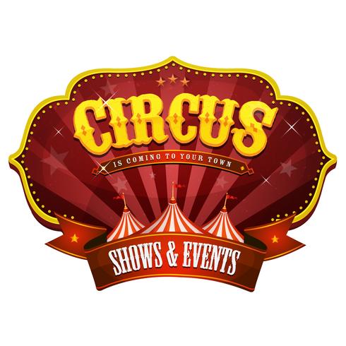 Carnival Circus Banner With Big Top vector