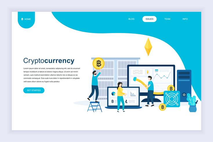 Cryptocurrency Web Banner vector