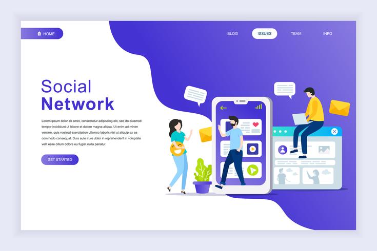 Social Network web Banner vector