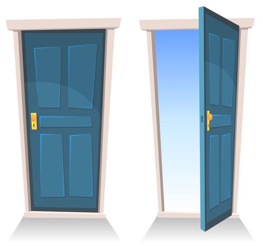 Doors, Closed And Open vector