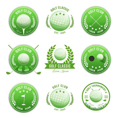 Conjunto de Banners e Insignias del Club de Golf vector