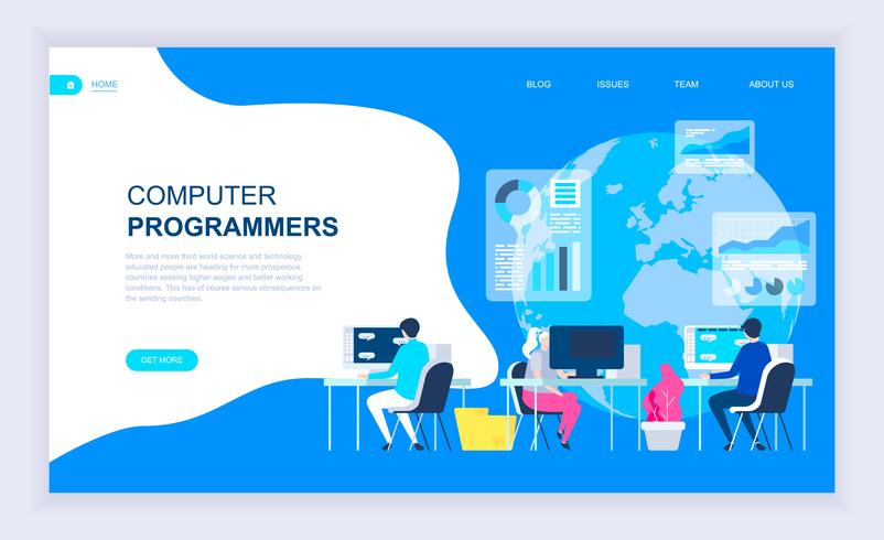 Computer Programmers Web Banner 265350 Vector Art at Vecteezy