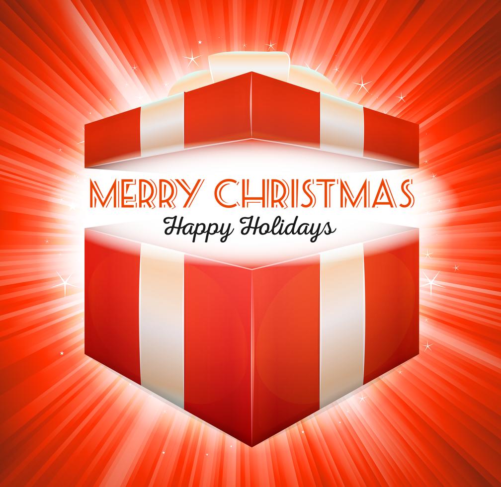 Christmas Open Gift Box 265363 Vector Art at Vecteezy