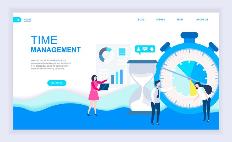 Time Management Web Banner vector
