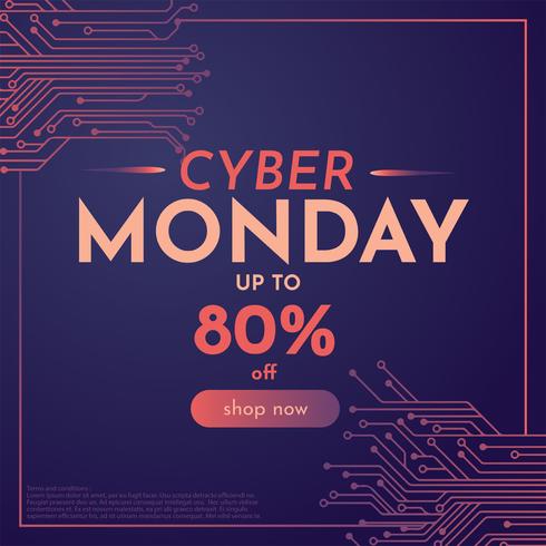 Cyber Monday Vector Design