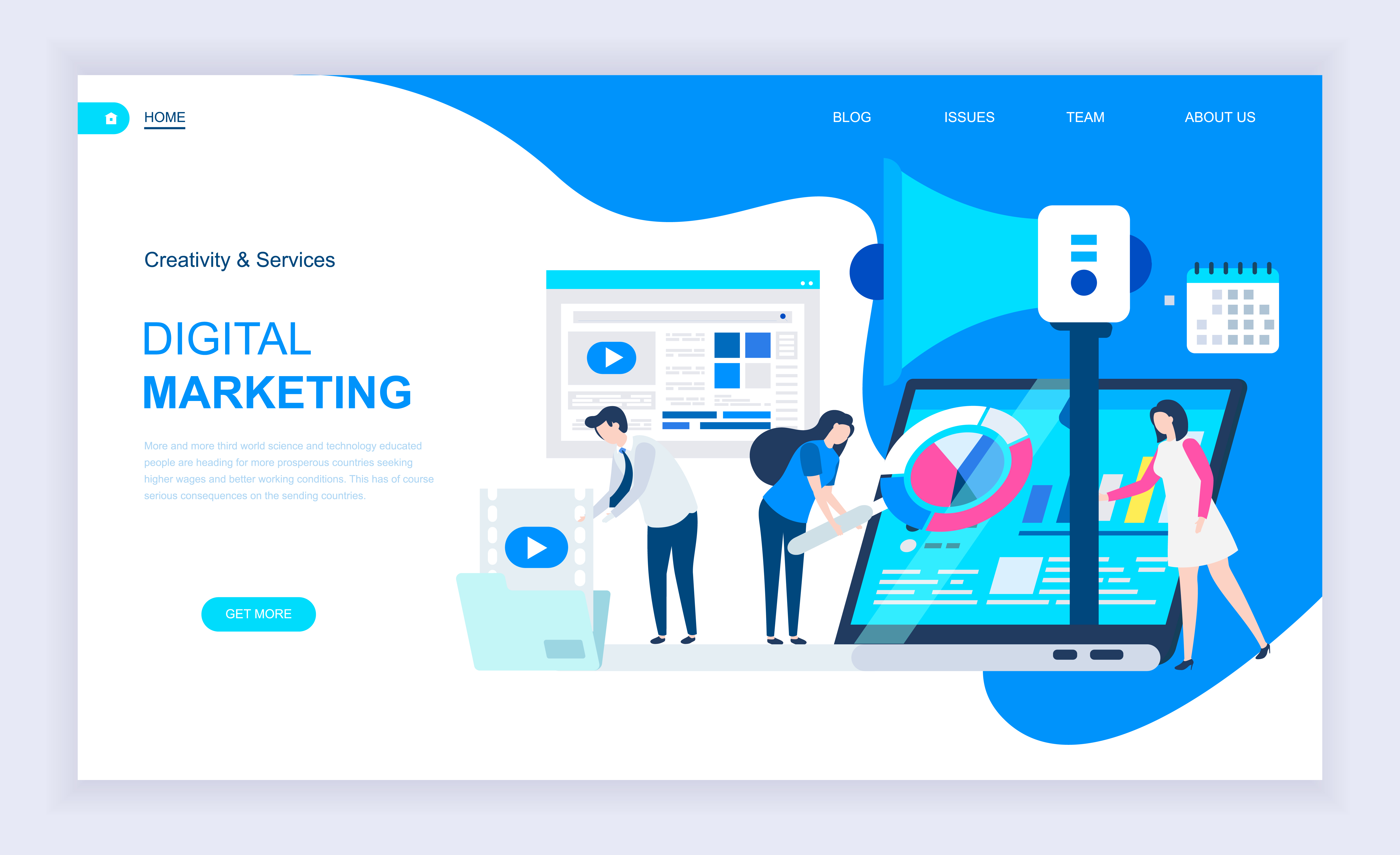  Digital  Marketing Web Banner  265379 Vector Art at Vecteezy