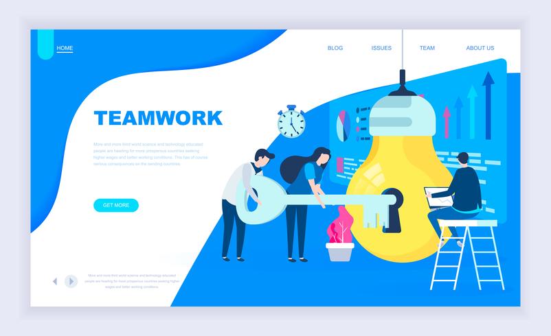 Proyecto Web Teamwork Banner vector