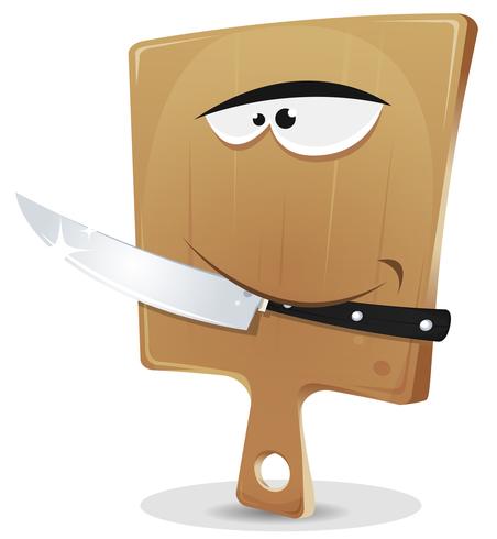 Cutting Board And Knife vector