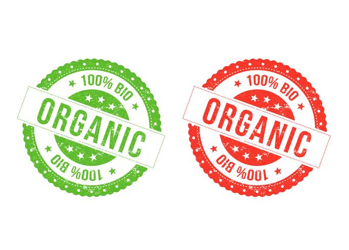 Organic Bio Seals vector