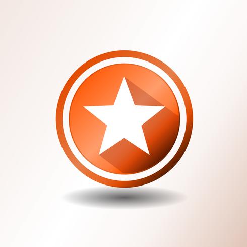 Star Icon In Flat Design vector