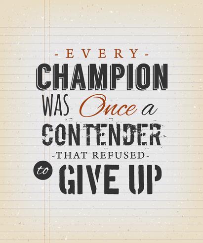 Inspirational Quote On Vintage School Paper vector
