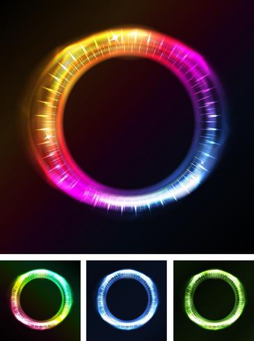 Abstract Eyes Iris Or Neon Light vector