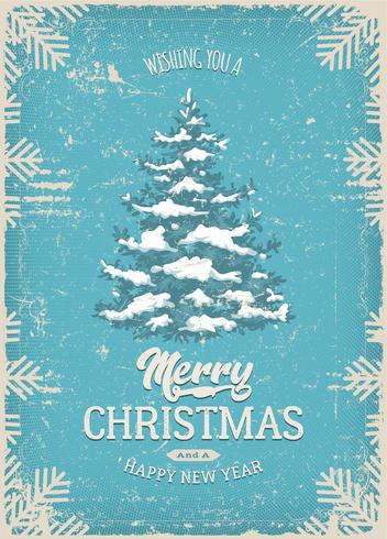Christmas Greeting Card With Grunge Texture vector