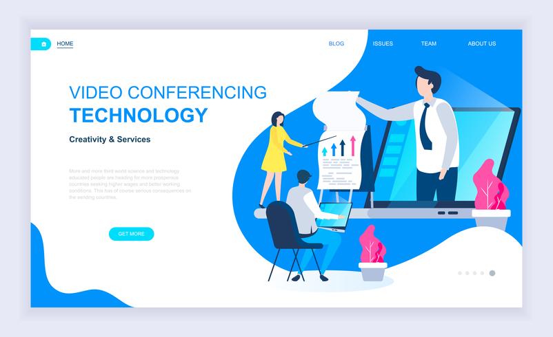 Video Conference Web Banner vector