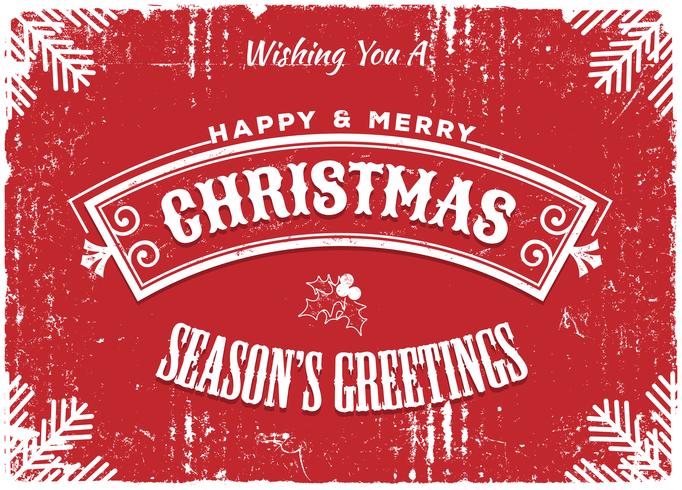 Merry Christmas Red Background vector