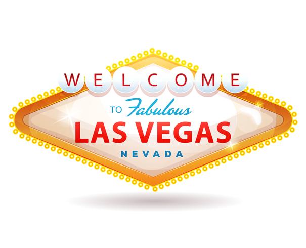 Bienvenido a Fabulous Las Vegas Sign vector