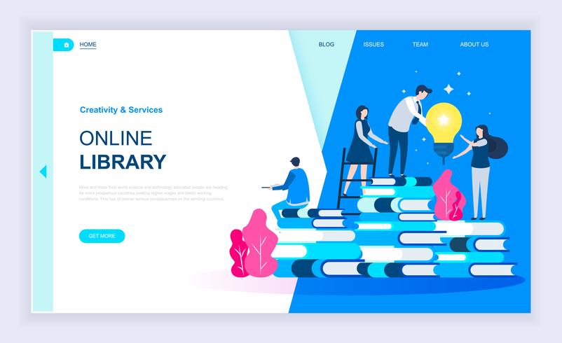 Online Library Web Banner vector