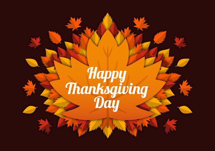 Papercraft Thanksgiving vector