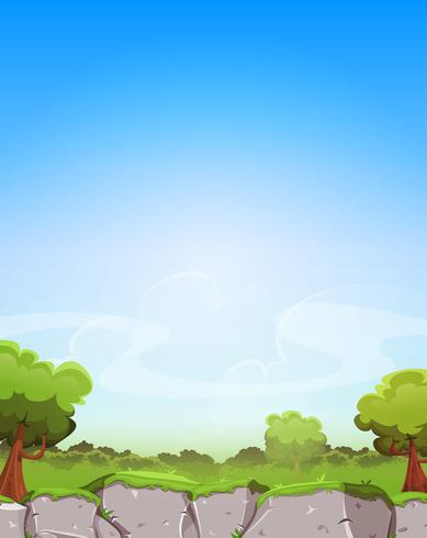 Fondo de paisaje de primavera vector