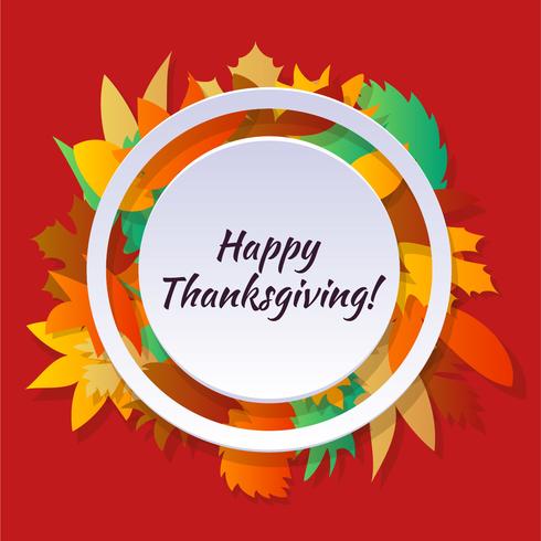 papercraft thanksgiving vector