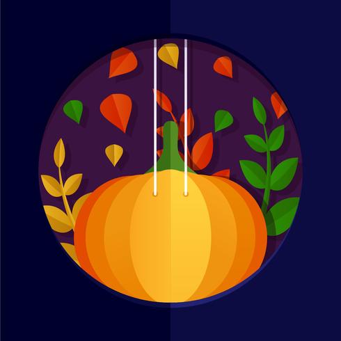 papercraft thanksgiving vector