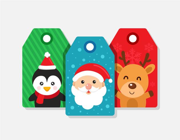 Christmas Holiday Gift Tags vector