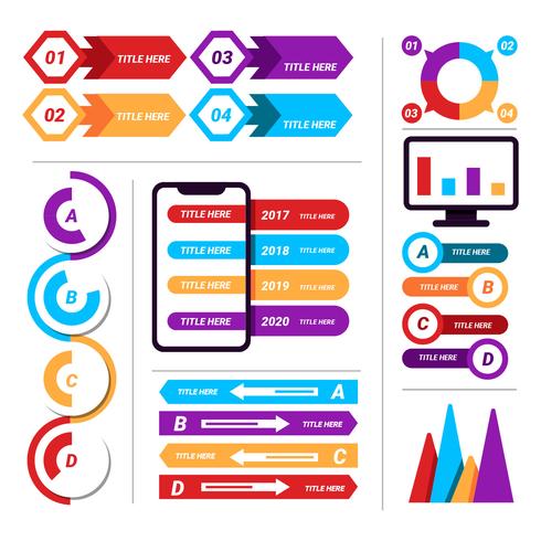 Infografía vector elemento empresarial