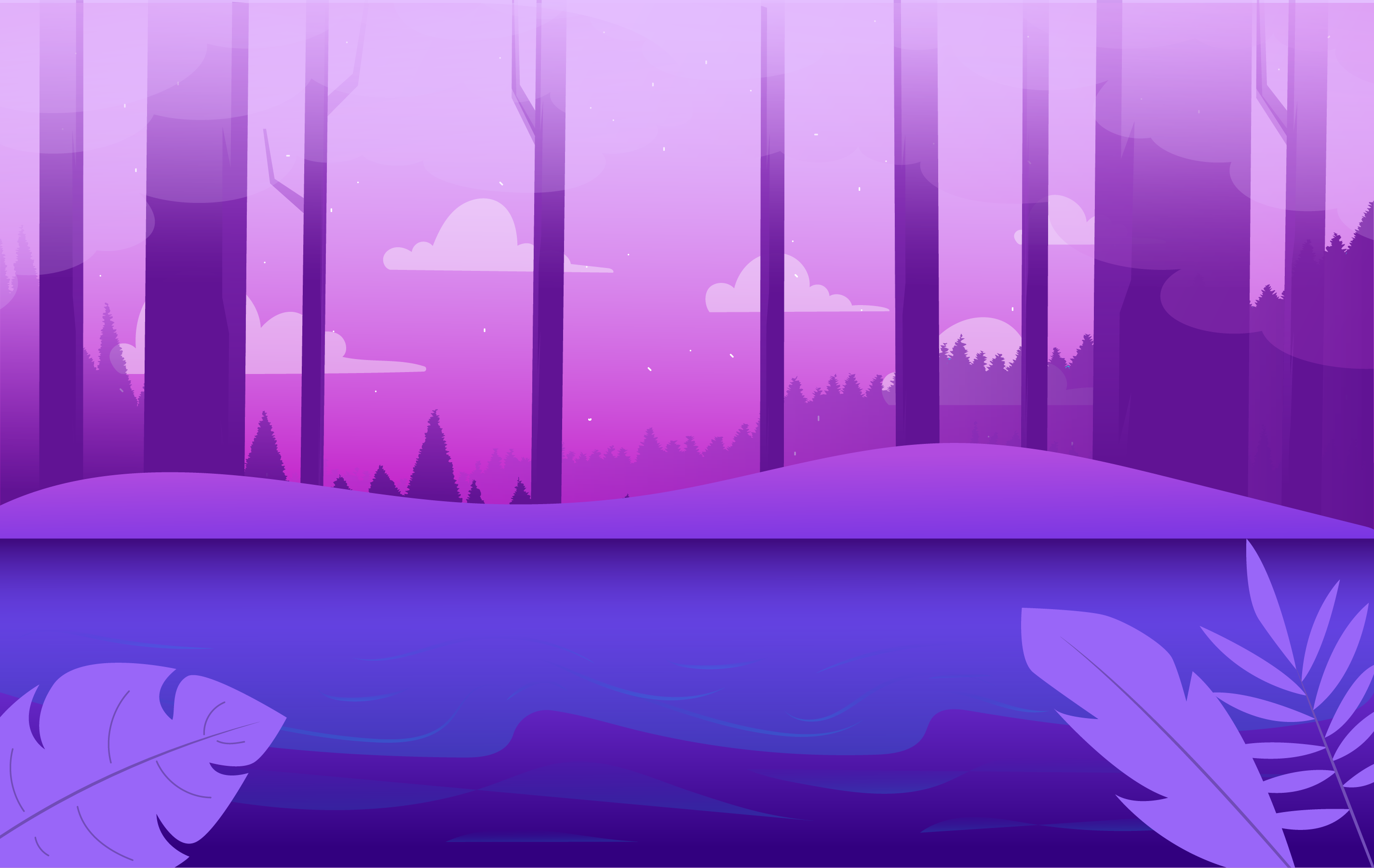 Vector Purple Landscape Illustration 265598 Vector Art at Vecteezy