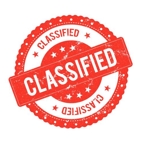 Classified File Seal Certificate vector