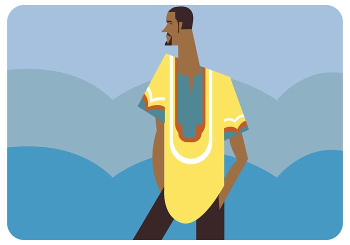 Un hombre con el vector dashiki