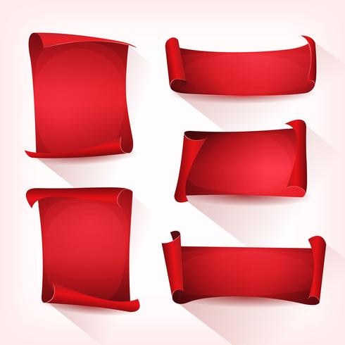 Red Circus Parchment Scroll Set vector