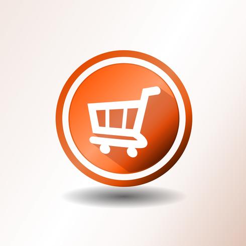 Carrito de compras plano icono vector