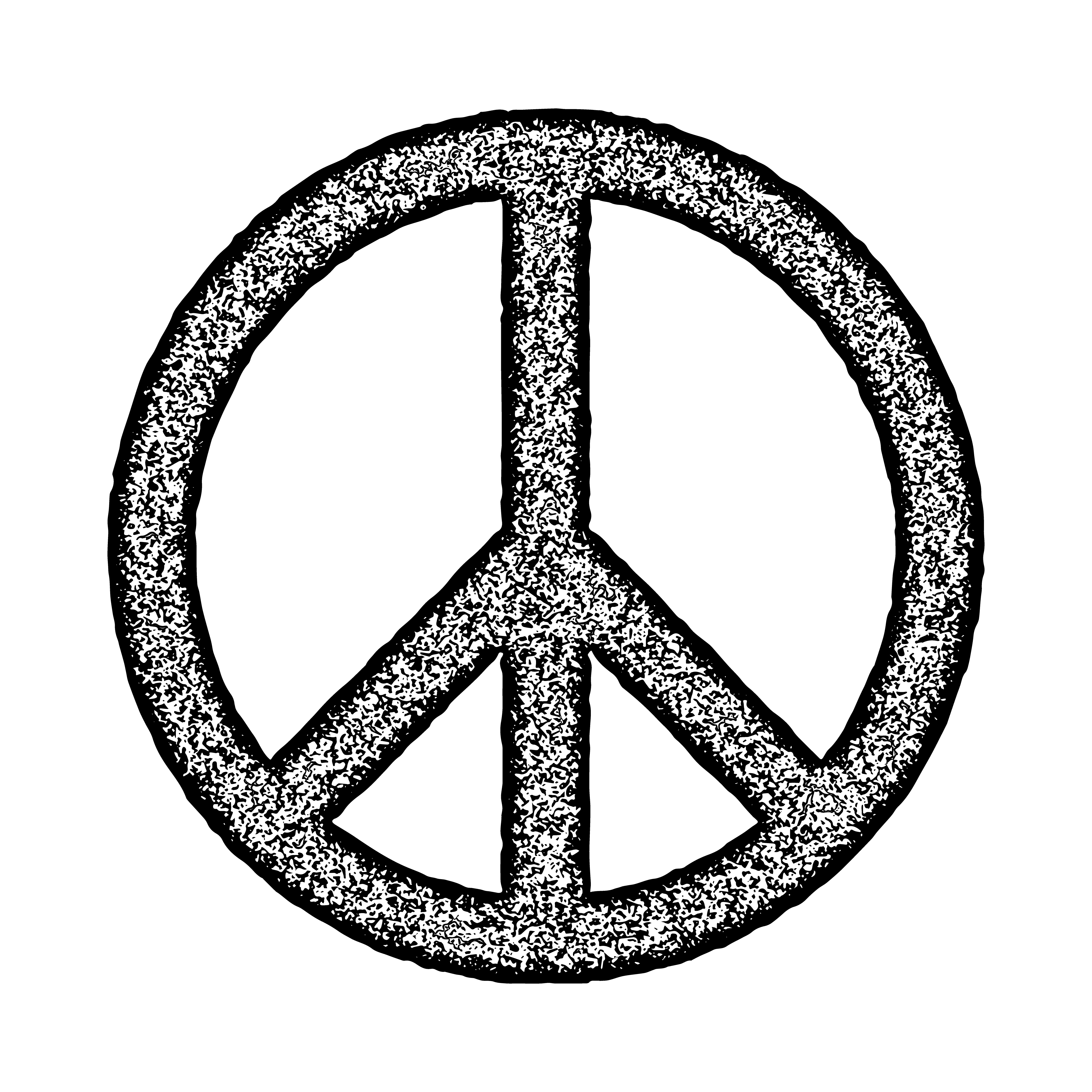 Peace symbol, Hand drawn brush, illustration 265778 Vector