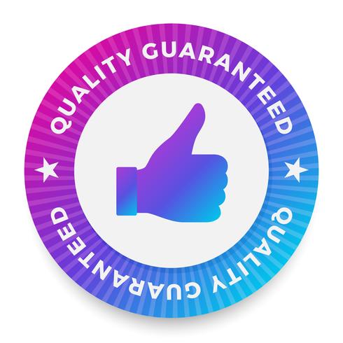 Quality guarantee label, round stamp for high quality products vector