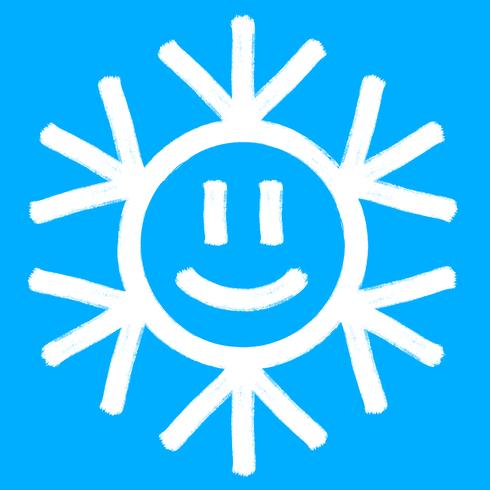Snowflake vector symbol, christmas snow icon